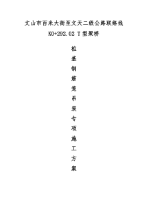 桥梁桩基钢筋笼吊装专项方案