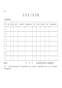 企业员工花名册