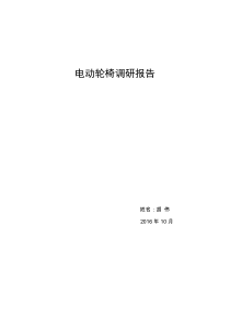 电动轮椅调研报告-20161009