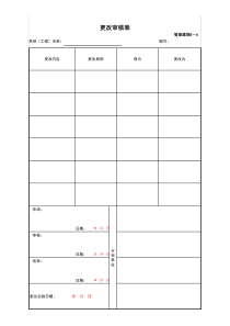 更改审核表