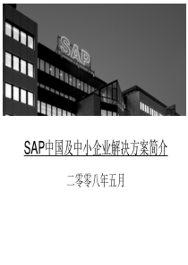 SAP中国及中小企业解决方案简介
