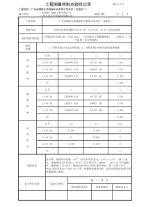 工程测量控制点验收记录