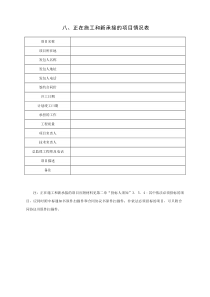7正在施工和新承接的项目情况表