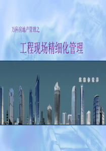 万科房地产管理培训：工程现场精细化管理(带附件)74P