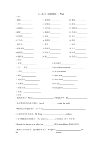 职高对口高三英语复习基础模块一