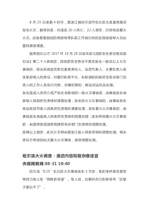 8.25哈尔滨大火事故及相关材料