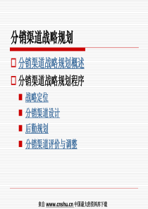 渠道管理--分销渠道战略规划(PPT 52页)(1)