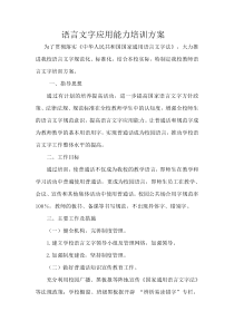 教师语言文字应用能力培训方案、总结、座谈问卷