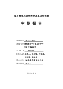 小学课题中期报告-(2)