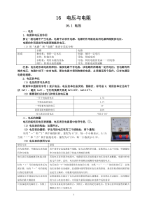 新人教版九年级物理第16章电压与电阻知识点全面总结