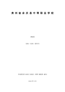 《舞蹈》实训指导书汇总
