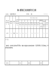 最新建筑施工安全检查标准JGJ59-2011(表格自动计算)