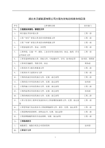 光伏电站工程资料存档目录