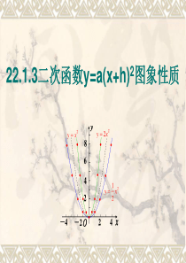 22.1.3二次函数y=a(x-h)2的图像和性质(2)