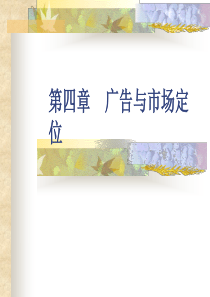 (参考)广告与市场定位