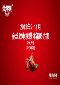 XXXX年9-11月金丝猴电视媒体传播方案(提案版)XXXX0715