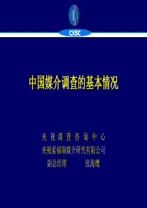 中国媒介调查的基本情况