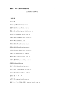 全国各媒体投稿邮箱