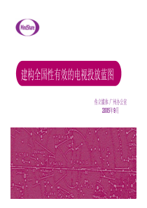 全国性电视投放蓝图