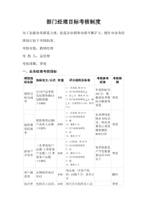 典风传媒部门经理岗位职责及考核