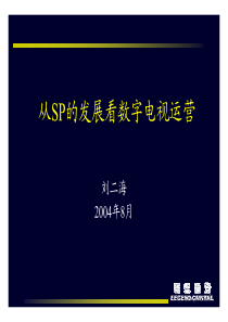 刘二海从SP的发展看数字电视产业