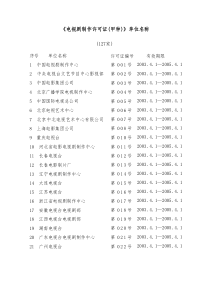 取得电视剧制作（甲种）许可证的名单（127家）