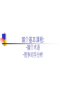 媒介述语和竞争对手分析（推荐PPT136）