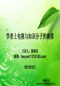 学者上电视与知识分子的缺席