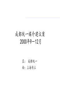 成都统一媒介建议案