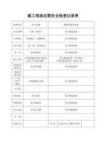 施工现场定期安全检查记录表[1]