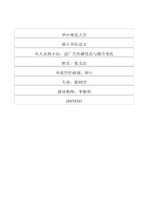 硕士论文-从大众到小众：论广告传播受众与媒介变化