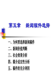 第五章新闻选择
