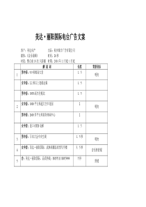 美达·丽阳国际电台广告文案