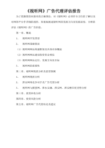 视听网广告代理评估报告