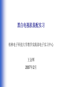 黑白电视机原理与调试