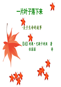ppt一片叶子落下来