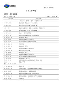 保洁每日工作流程