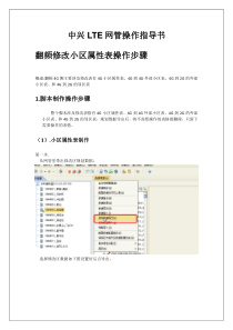 中兴LTE网管操作指导书(最全)