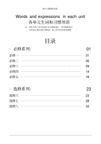 人教版高中英语全部单词表pdf版可打印