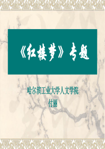 红楼梦》专题第二讲