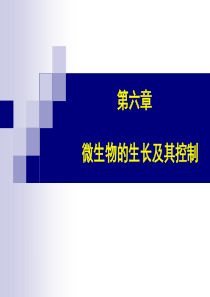 微生物的生长及其控制