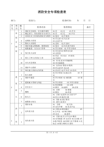消防安全专项检查表
