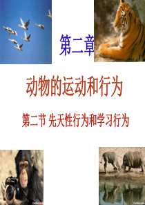 人教版八年级生物上-先天性行为和学习行为