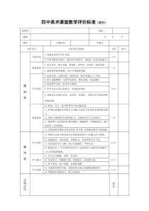 美术课堂评价标准
