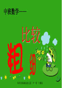 中班数学《比较粗细》