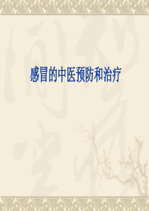 感冒的中医药治疗