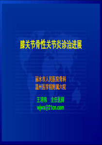 膝关节骨性关节炎诊治课件PPT