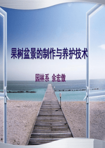 盆栽果树栽培养护技术