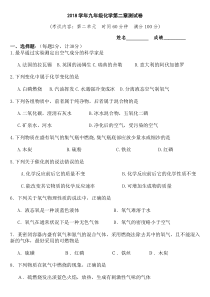 初三化学人教版第二章测试题