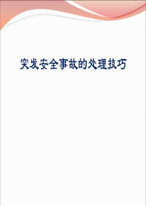 幼儿园安全突发事件的处理技巧(1)